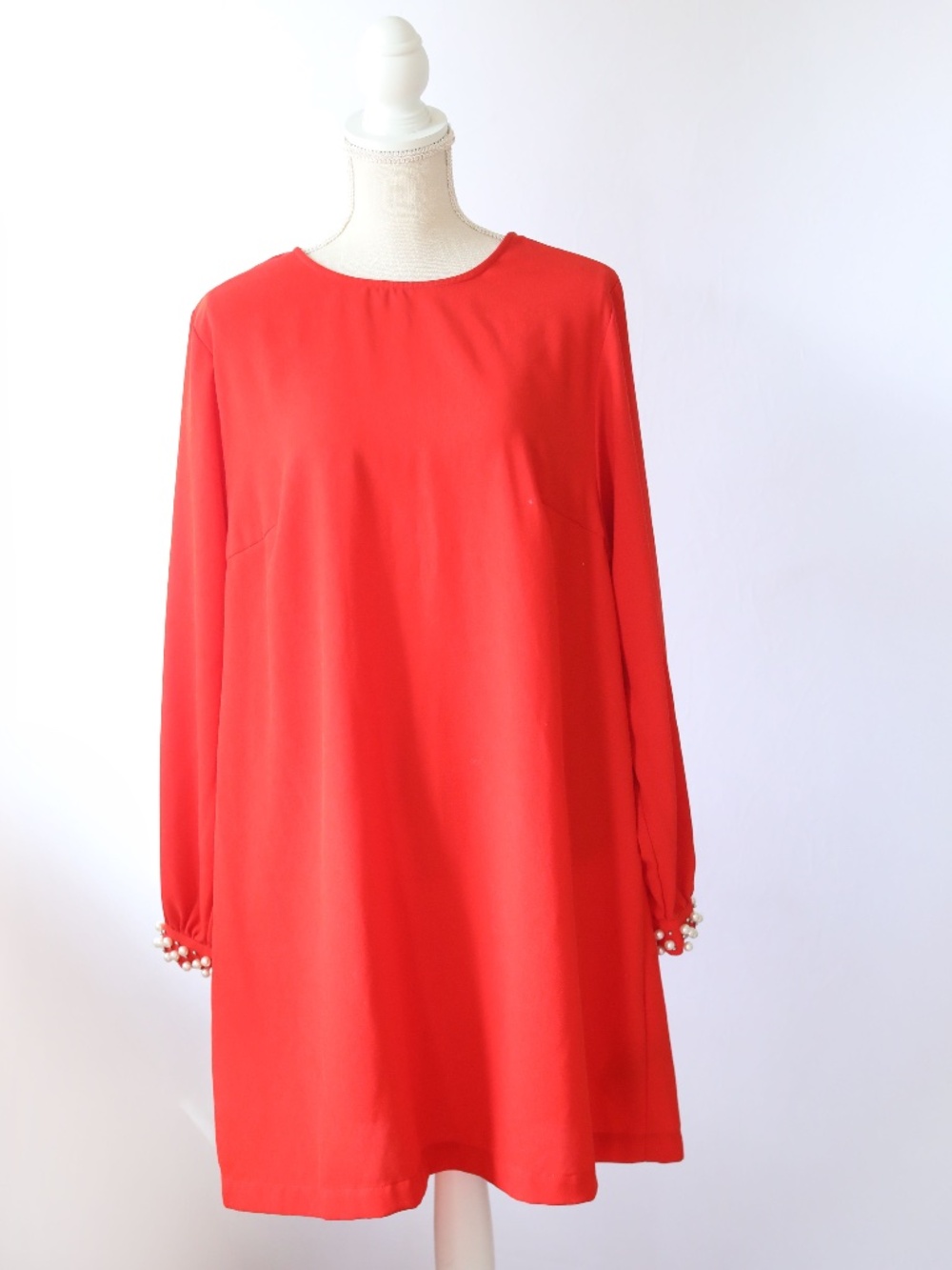 H&M Red Pearl Embellished Dress